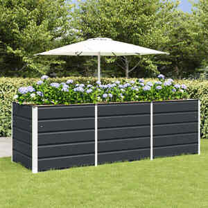 Imagine vidaXL Jardinieră Antracit 240 x 80 x 75 cm Oțel