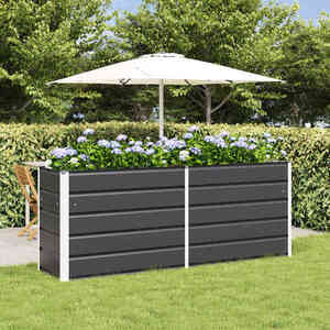 Imagine vidaXL Jardinieră Antracit 195 x 50 x 75 cm Oțel Galvanizat