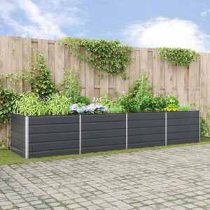Imagine vidaXL Jardinieră Antracit 385 x 100 x 75 cm Oțel Galvanizat
