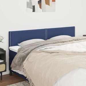 Imagine vidaXL Tăblii de pat, albastru, 160x5x78/88 cm, textil