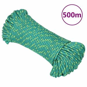 Imagine vidaXL Frânghie de barcă, verde, 4 mm, 500 m, polipropilenă