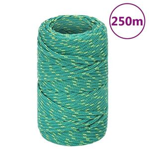 Imagine vidaXL Frânghie de barcă, verde, 2 mm, 25 m, polipropilenă
