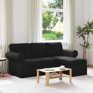 Imagine vidaXL Canapea Negru 195 x 138 x 80 cm țesătură