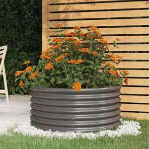 Imagine vidaXL Jardinieră grădină gri 80x80x36 cm oțel galvanizat
