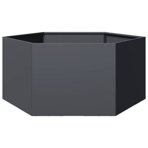 Imagine vidaXL Jardinieră de grădină antracit 104x90x45 cm oțel hexagonal