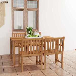 Imagine vidaXL Set de mobilier de grădină cu 5 piese, 150x90 cm, lemn masiv de tec