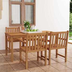 Imagine vidaXL Set de mobilier de grădină cu 5 piese, 180x90 cm, lemn masiv de tec