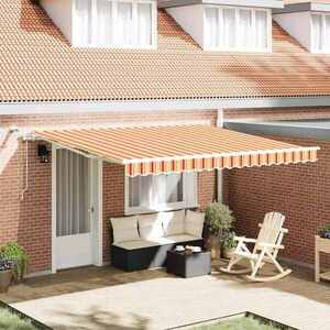 Imagine vidaXL Copertină retractabilă Galben și portocalie 400 × 300 cm