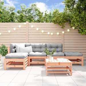 Imagine vidaXL Set mobilier relaxare grădină, 6 piese, lemn masiv Douglas