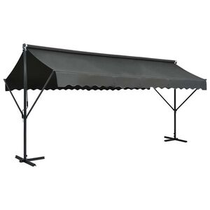 Imagine vidaXL Copertină cu structură independentă, antracit, 500 x 300 cm