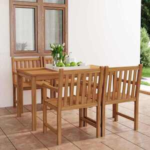 Imagine vidaXL Set de mobilier de grădină cu 5 piese, 140x80 cm, lemn masiv de tec