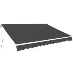 Imagine vidaXL Copertină pliabilă acționată manual, antracit, 600 cm
