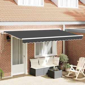 Imagine vidaXL Copertină retractabilă Antracit 400 x 200 cm țesătură
