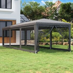 Imagine vidaXL Cort de petrecere cu 8 pereți din plasă, antracit, 3x9 m, HDPE