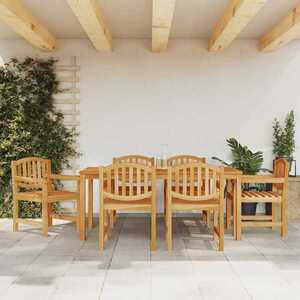 Imagine vidaXL Set mobilier de grădină, 7 piese, lemn masiv de tec