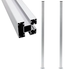 Imagine vidaXL Stâlpi de gard, 2 buc., 185 cm, aluminiu