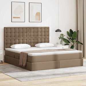 Imagine vidaXL Pat cu storage Cappuccino 180 x 200 cm Piele artificială