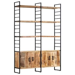 Imagine vidaXL Bibliotecă cu 4 rafturi, 124x30x180 cm, lemn de mango nefinisat