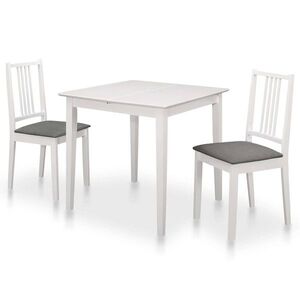 Imagine vidaXL Set mobilier de bucătărie, 3 piese, alb, MDF