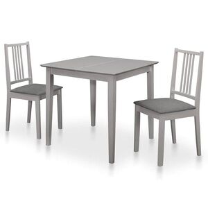 Imagine vidaXL Set mobilier de bucătărie, 3 piese, gri, MDF