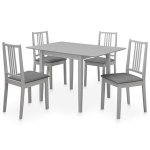 Imagine vidaXL Set mobilier de bucătărie, 5 piese, gri, MDF