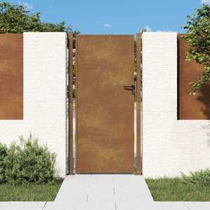 Imagine vidaXL Poartă de grădină 100x175 cm, oțel Corten