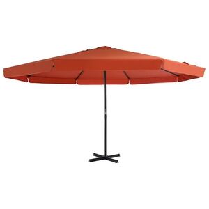 Imagine vidaXL Umbrelă de soare exterior cu stâlp aluminiu, cărămiziu, 500 cm