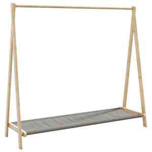 Imagine vidaXL Cuier pentru haine cu rafturi, 106x34x102 cm, bambus