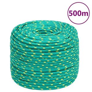 Imagine vidaXL Frânghie de barcă, verde, 6 mm, 500 m, polipropilenă
