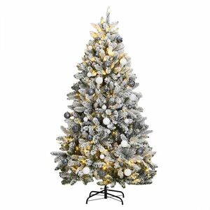 Imagine vidaXL Brad Crăciun artificial articulat cu 300 LED-uri/globuri 300 cm