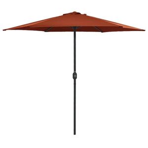 Imagine vidaXL Umbrelă de soare cu stâlp aluminiu, cărămiziu, 270x246 cm
