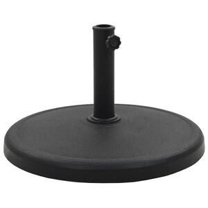Imagine vidaXL Suport umbrelă de soare, negru, 19 kg, polirășină, rotund