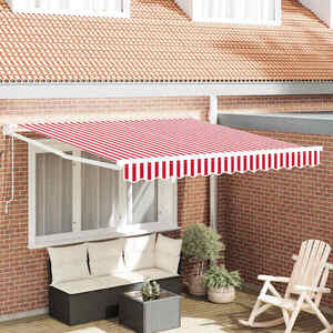 Imagine vidaXL Copertină retractabilă Roșu 300 x 250 cm Poliester și metal
