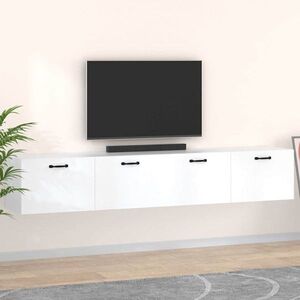 Imagine vidaXL Dulapuri de perete, 2 buc., alb, 100x36, 5x35 cm, lemn prelucrat