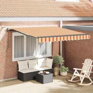 Imagine vidaXL Copertină retractabilă Galben și portocalie 300 x 250 cm