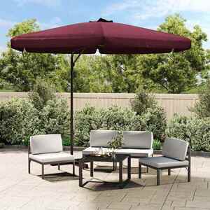 Imagine vidaXL Umbrelă de soare exterior, stâlp din oțel, roșu bordo, 300 cm