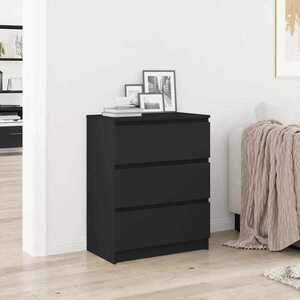 Imagine vidaXL Dulap, negru, 60 x 35 x 76 cm, lemn prelucrat