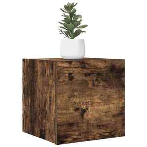Imagine vidaXL Comode TV montaj pe perete 2 buc. stejar fumuriu 30, 5x30x30 cm