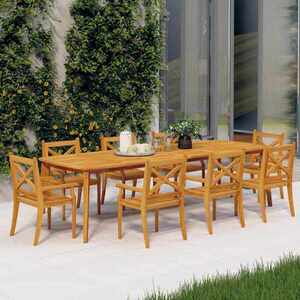 Imagine vidaXL Scaune de exterior, 8 buc., lemn masiv de acacia