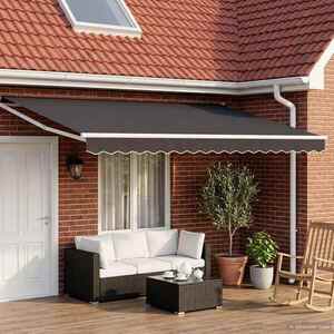 Imagine vidaXL Copertină retractabilă Antracit 4 x 2 m Poliester și metal