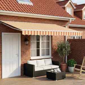 Imagine vidaXL Cort electric retractabil Galben și portocalie 4 × 3 m