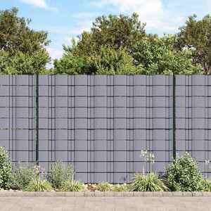 Imagine vidaXL Benzi de intimitate PVC 140x0, 19 m Gri deschis mat
