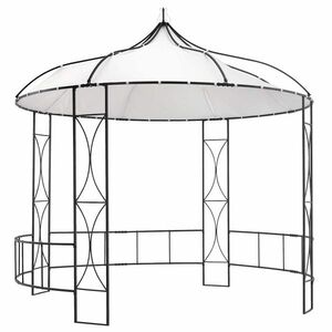 Imagine vidaXL Pavilion, alb, 300 x 290 cm, rotund