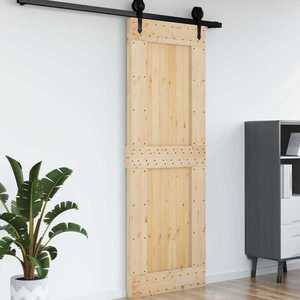 Imagine vidaXL Ușă NARVIK 80 x 210 cm Lemn de Pin Solid (Nefinisat) natural