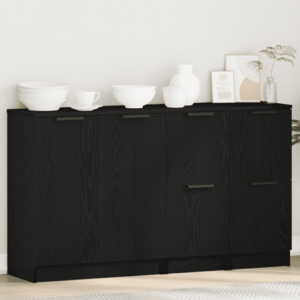 Imagine vidaXL Bufet 3 buc. Stejar Negru 120 x 30 x 70 cm Lemn prelucrat