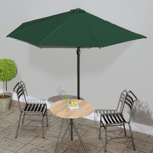 Imagine vidaXL Umbrelă de soare de balcon, tijă aluminiu, verde, 300x155 cm