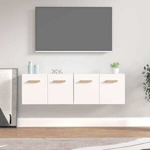 Imagine vidaXL Dulapuri TV de perete, 2 buc., alb, 60x36, 5x35 cm lemn compozit