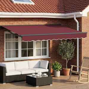 Imagine vidaXL Cort electric retractabil Burgundy 3, 5 x 2 m