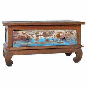 Imagine vidaXL Măsuță de cafea, 80 x 50 x 40 cm, lemn de tec reciclat