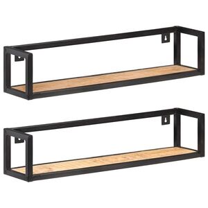 Imagine vidaXL Rafturi de perete, 2 buc., 80 cm, lemn de mango nefinisat